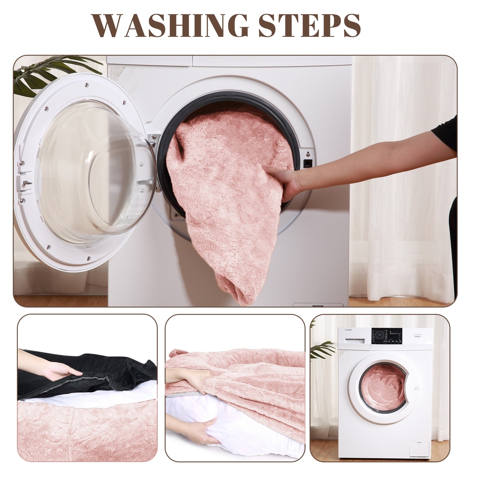 Large Dog Bed Washable Human Size Bed with Removable Cover