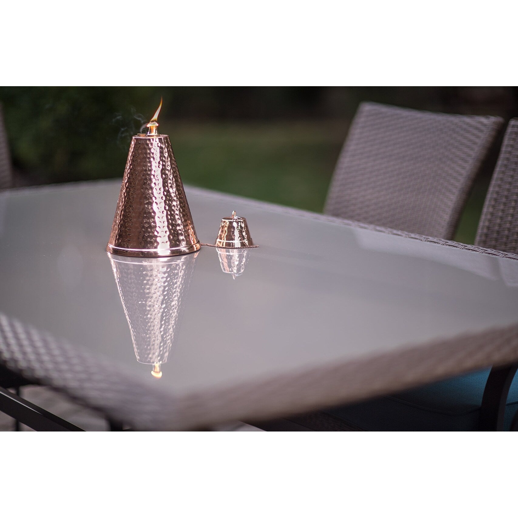 Large Hawaiian Cone Tiki Torch