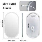 Large Oval Frameless LED Bathroom Wall Vanity Mirror 3 Dimmable Backlit Anti-Fog