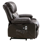 Large Power Lift Recliner Chair with Heat and 8-Point Massage - Remote Control, USB Port