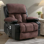 Large Power Lift Recliner Chair with Heat and 8-Point Massage - Remote Control, USB Port
