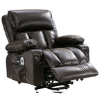 Large Power Lift Recliner Chair with Heat and 8-Point Massage - Remote Control, USB Port