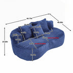 Lazy Sofa Durable Comfort Lounger High Back Bean Bag Chair Couch for Adults and Kids - 2 Seat