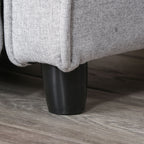 Light Grey Kids Children Upholstered Manual Recliner for 3-5 Years with Footrest and 2 Side Pockets