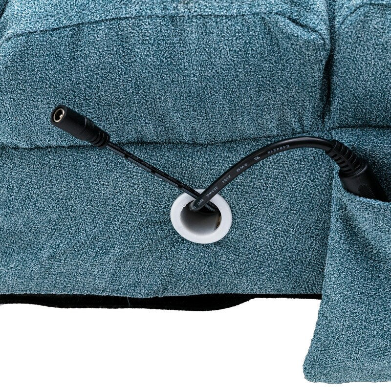 Linen Massage recliner Interior with remote control, ergonomic electric massage recliner, 5 modes