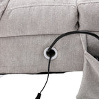 Linen Massage recliner Interior with remote control, ergonomic electric massage recliner, 5 modes