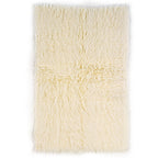 Linon Flokati Wool Thick Area Rug