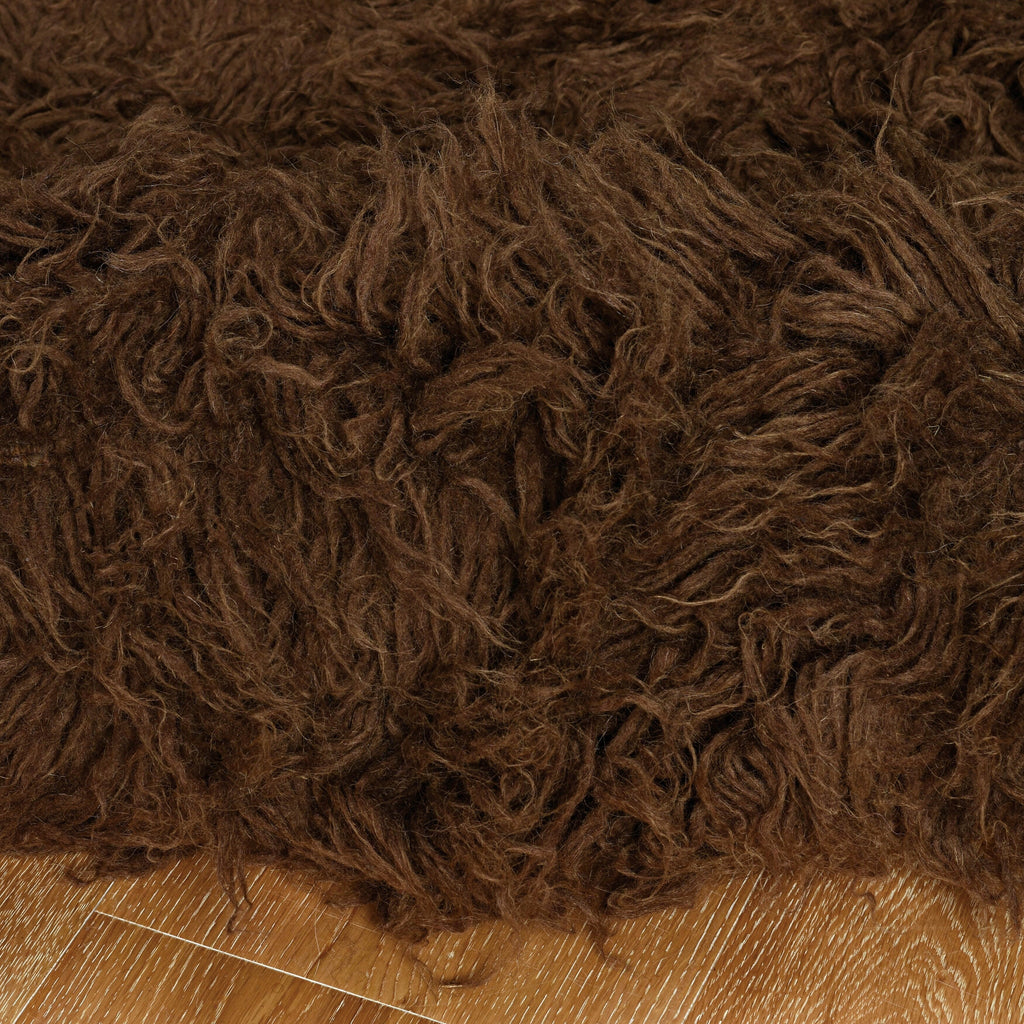 Linon Flokati Wool Thick Area Rug