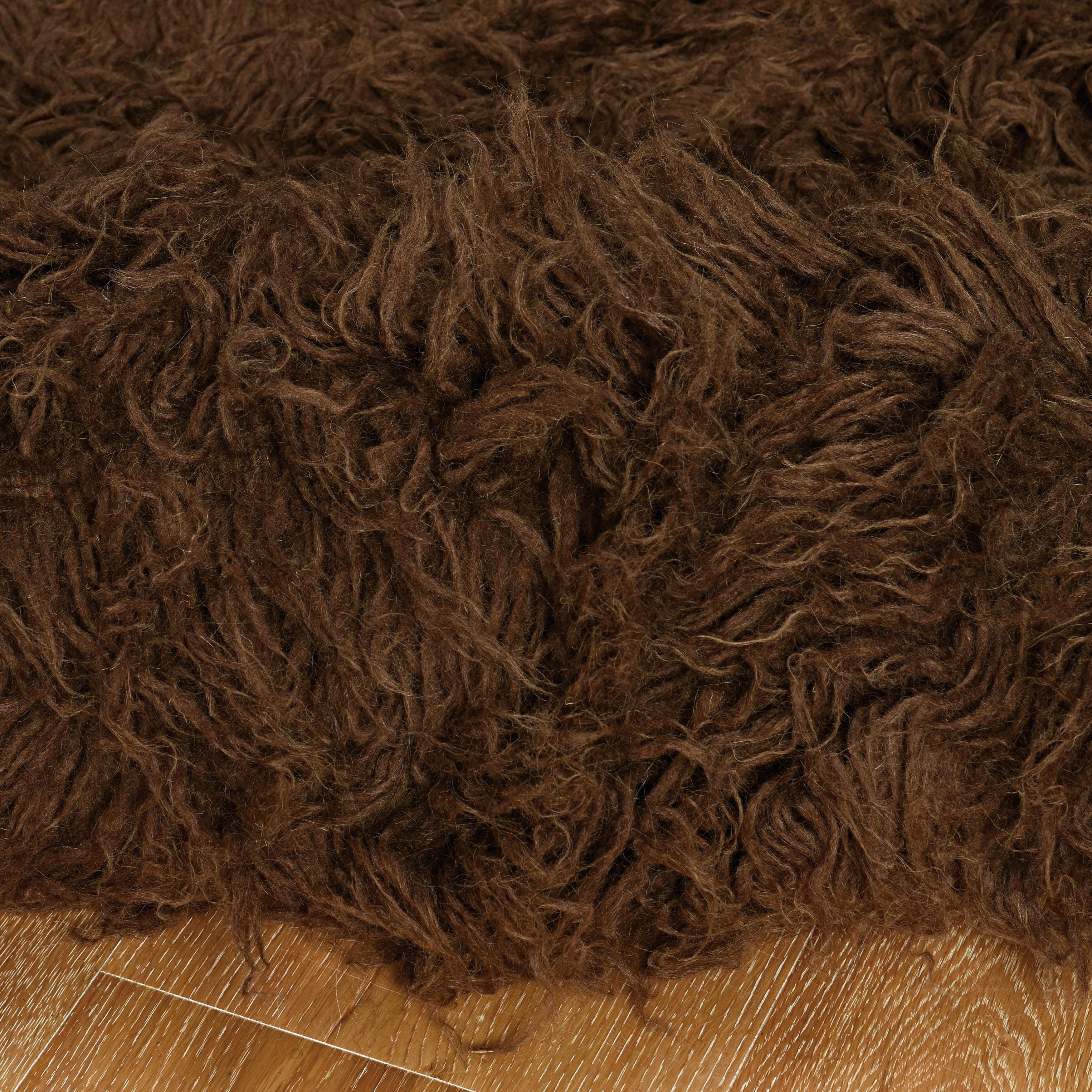 Linon Flokati Wool Thick Area Rug