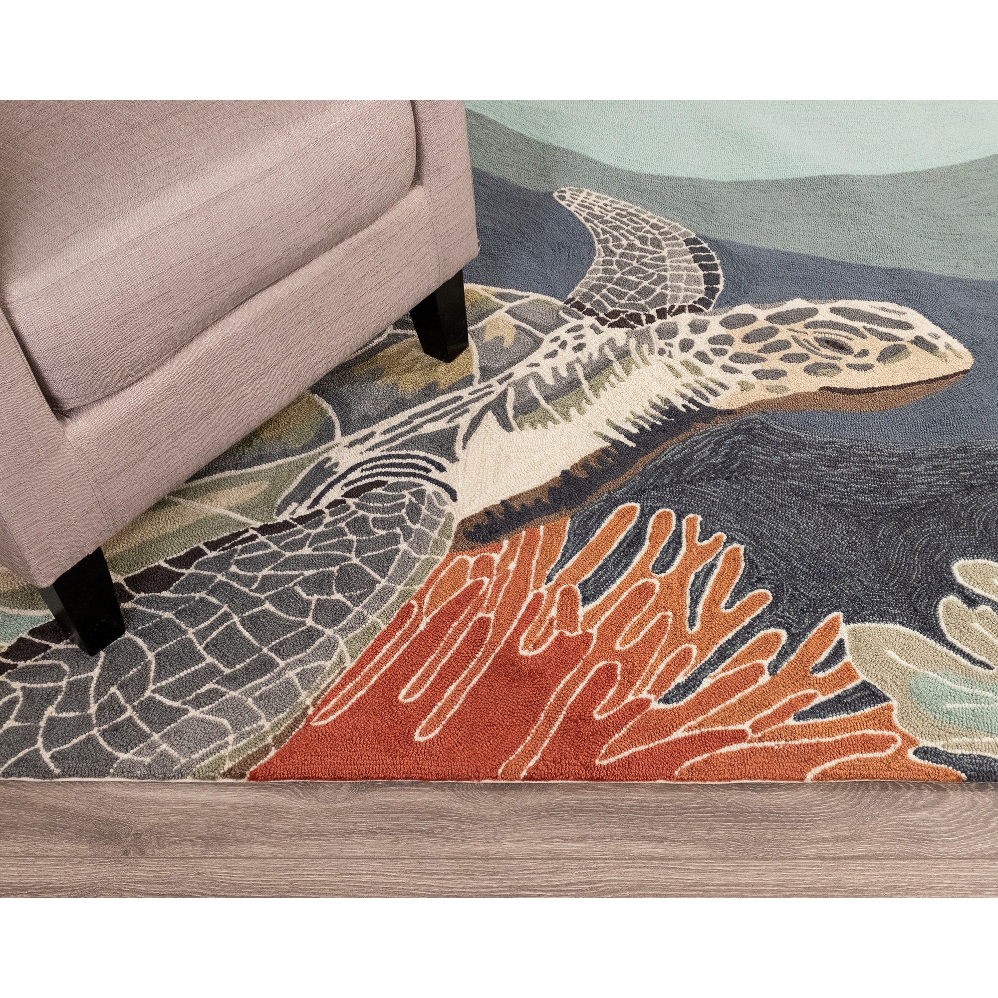 Liora Manne Ravella Akumal Indoor/Outdoor Rug Ocean