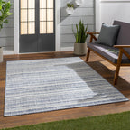 Livabliss Eagean Bohemian Stripe Outdoor Area Rug