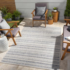 Livabliss Eagean Bohemian Stripe Outdoor Area Rug