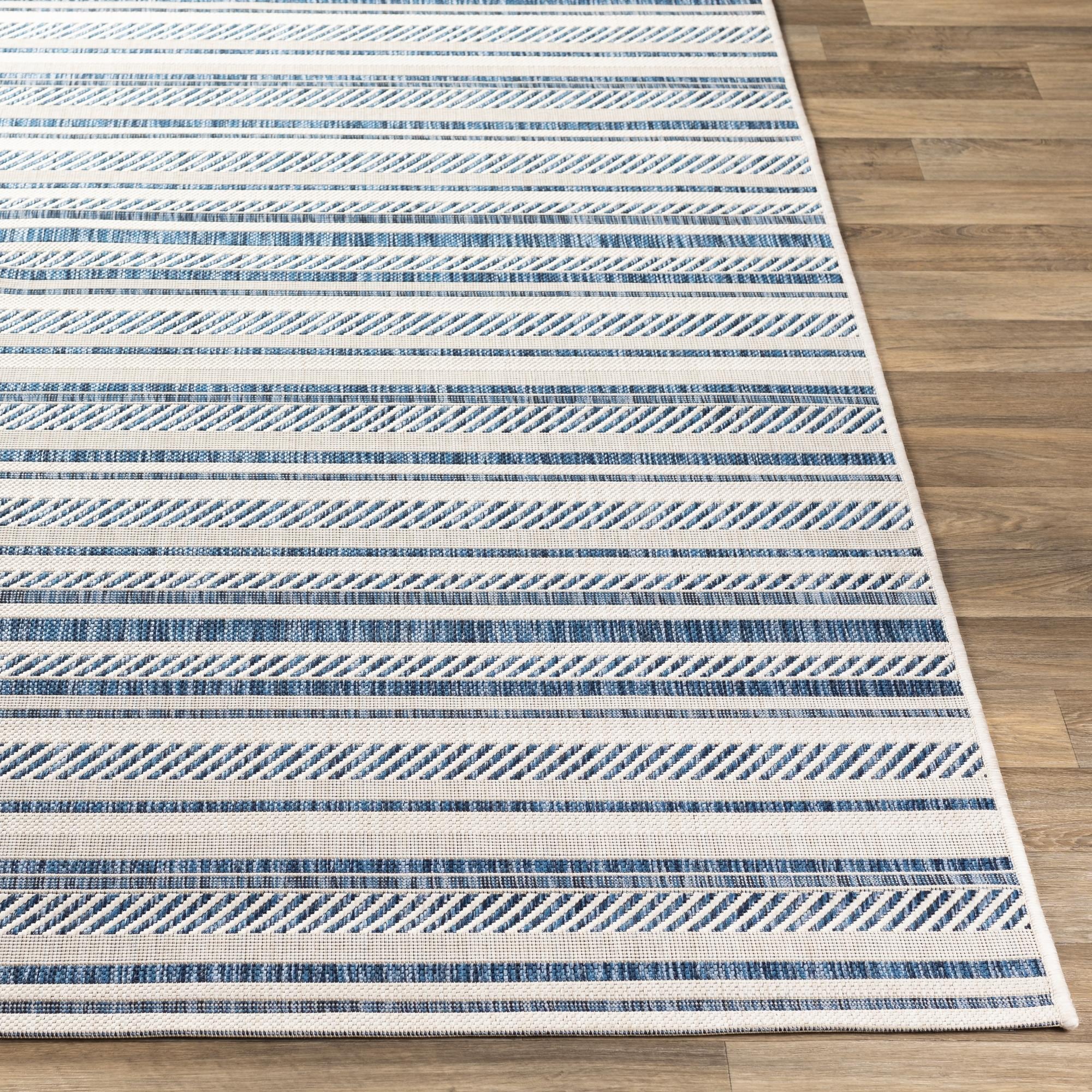 Livabliss Eagean Bohemian Stripe Outdoor Area Rug