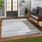 Livabliss Eagean Bohemian Stripe Outdoor Area Rug