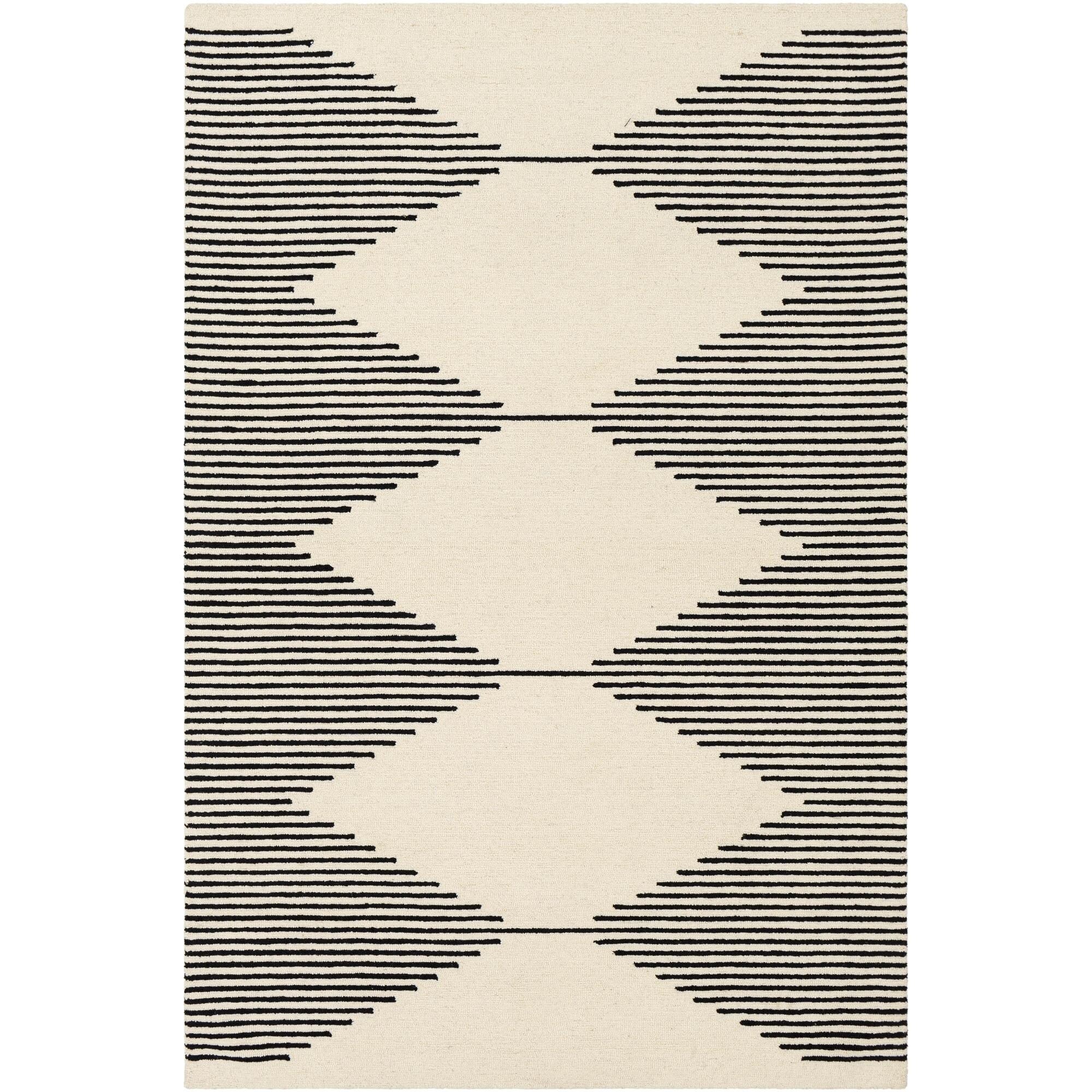 Livabliss Granada Minimalist Diamond Hand Tufted Area Rug