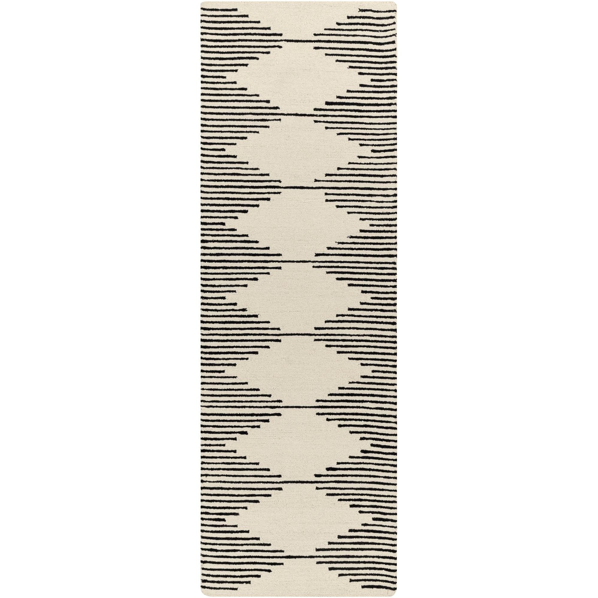 Livabliss Granada Minimalist Diamond Hand Tufted Area Rug