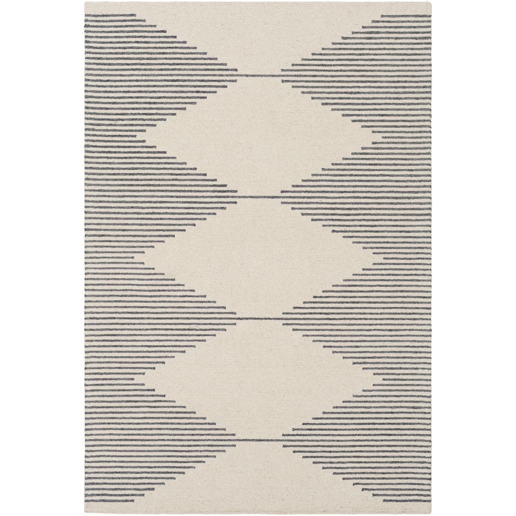Livabliss Granada Minimalist Diamond Hand Tufted Area Rug