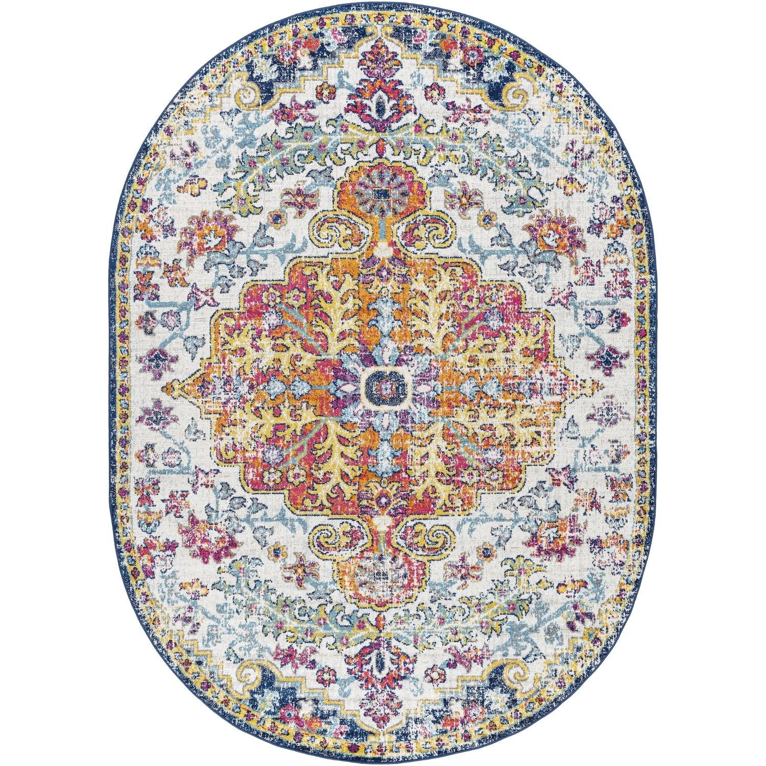 Livabliss Harput Updated Traditional Medallion Area Rug