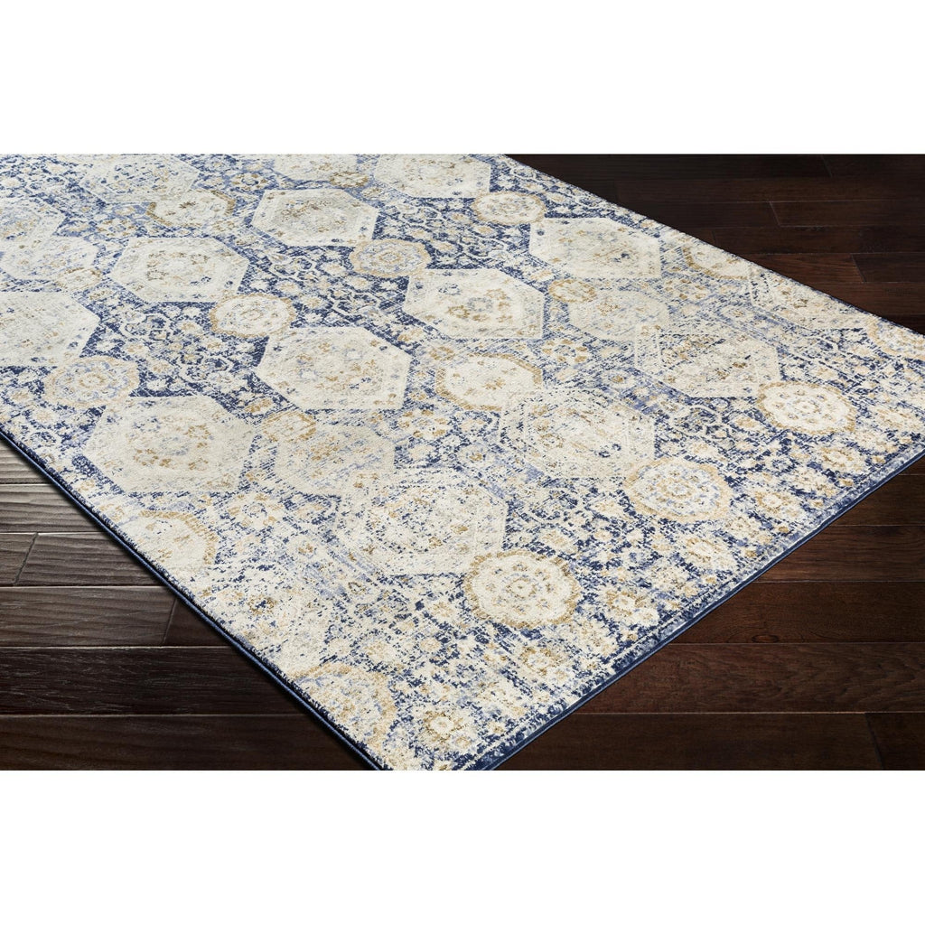Livabliss Indigo Arts & Crafts Medallion Area Rug