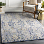 Livabliss Indigo Arts & Crafts Medallion Area Rug