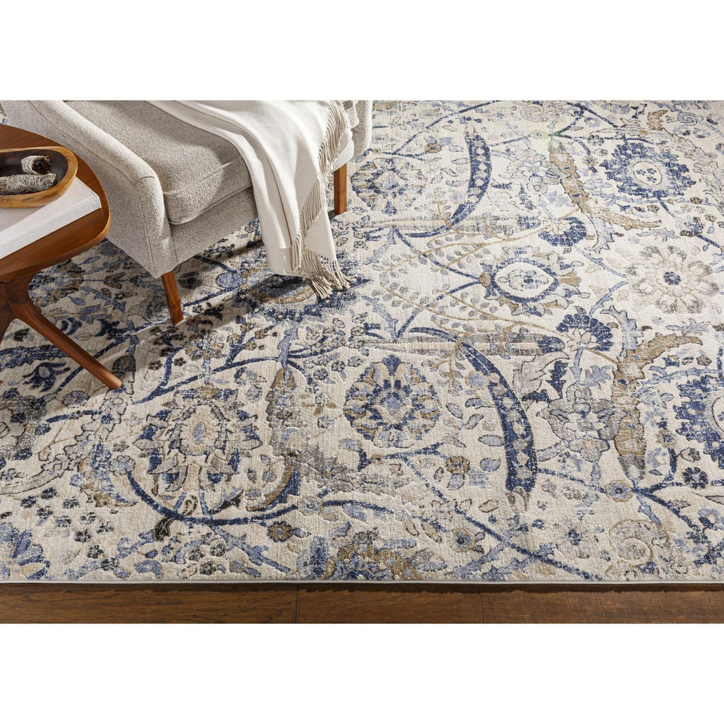 Livabliss Indigo Updated Traditional Medallion Area Rug