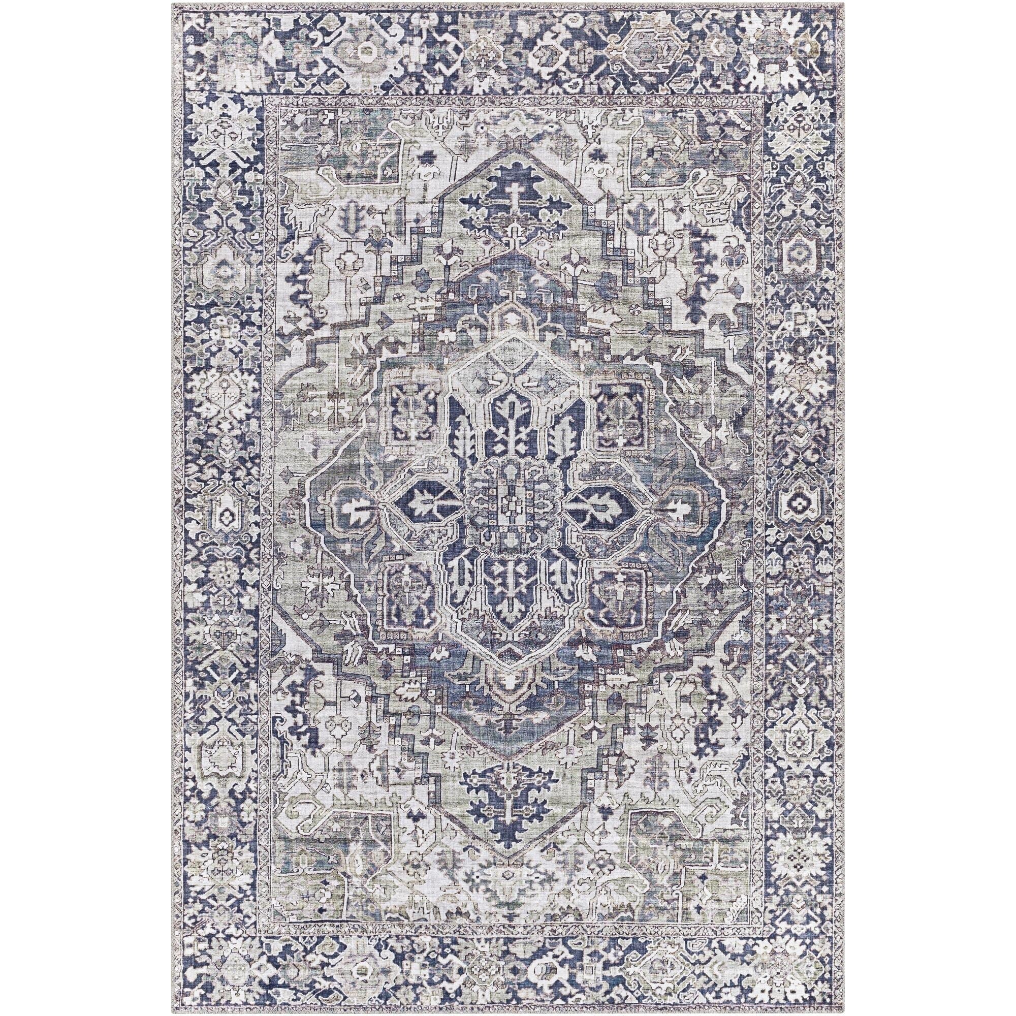 Livabliss Iris Updated Traditional Medallion Area Rug