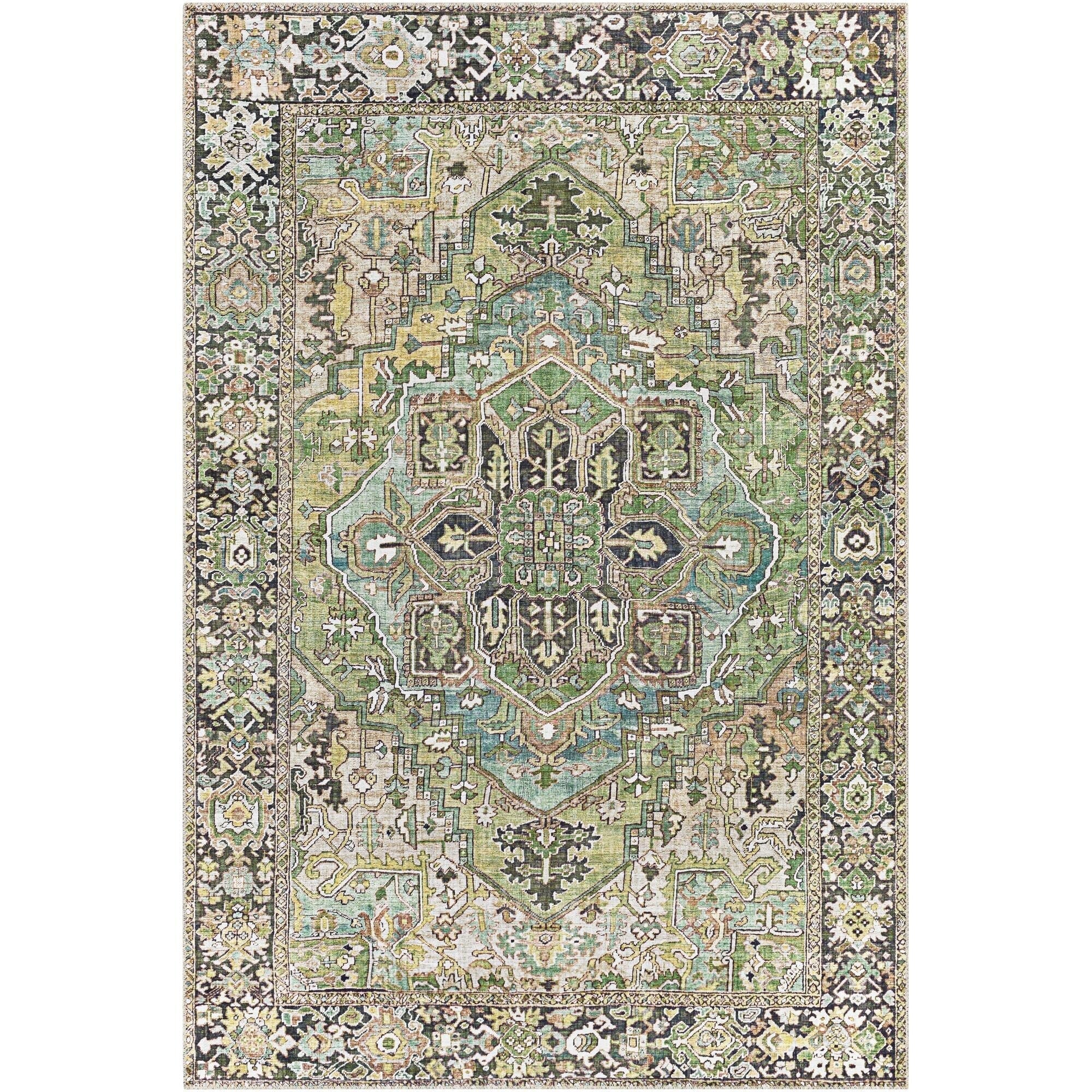 Livabliss Iris Updated Traditional Medallion Area Rug