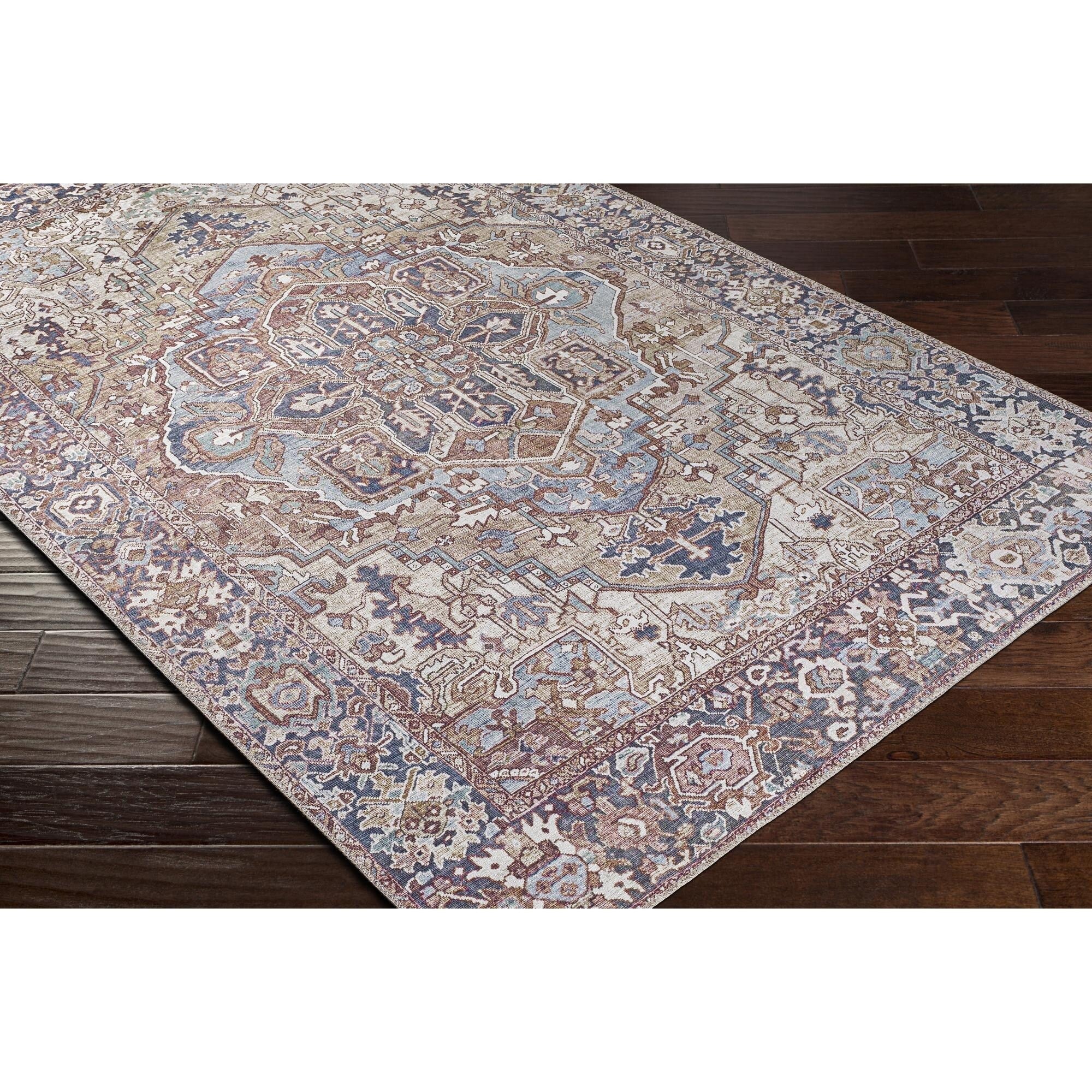 Livabliss Iris Updated Traditional Medallion Area Rug