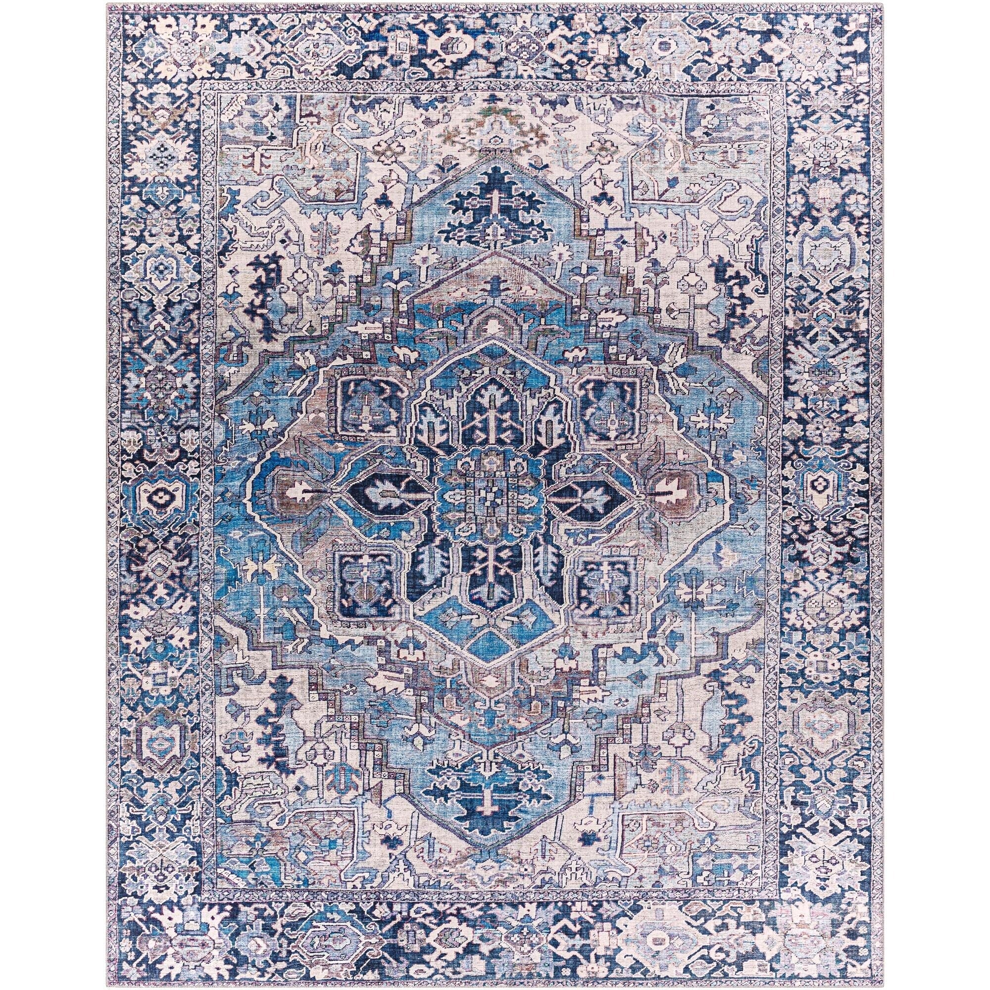 Livabliss Iris Updated Traditional Medallion Area Rug