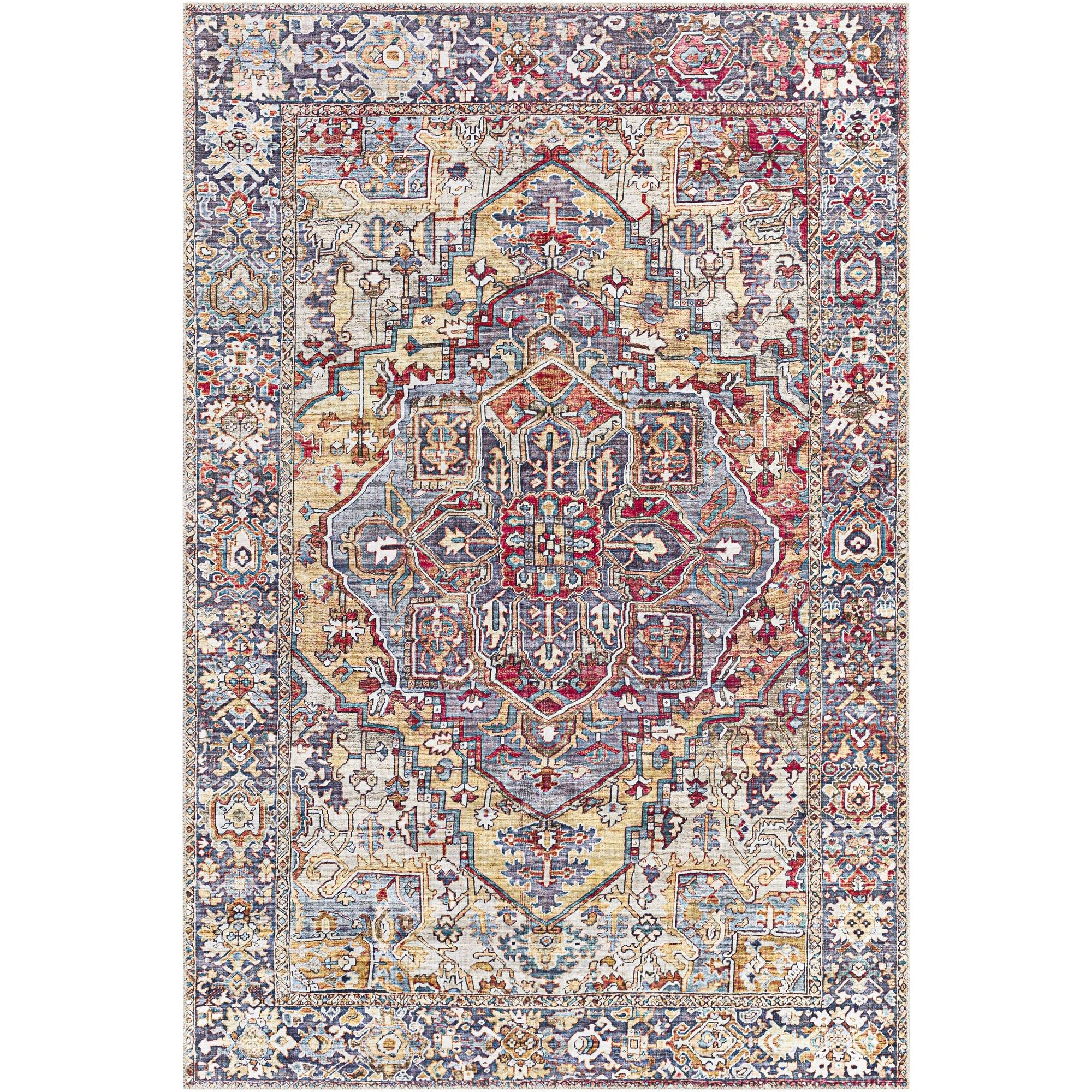 Livabliss Iris Updated Traditional Medallion Area Rug