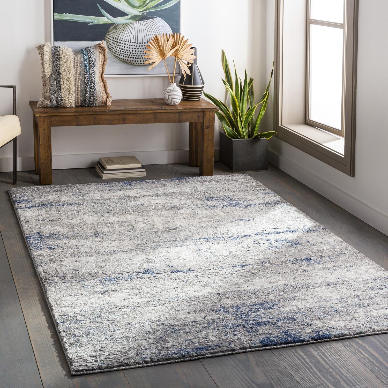 Livabliss Oskar Modern Distressed Area Rug