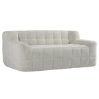 Liyasi 2 Seater Full Compression Sofa Beige Lychee Velvet No Assembly Required
