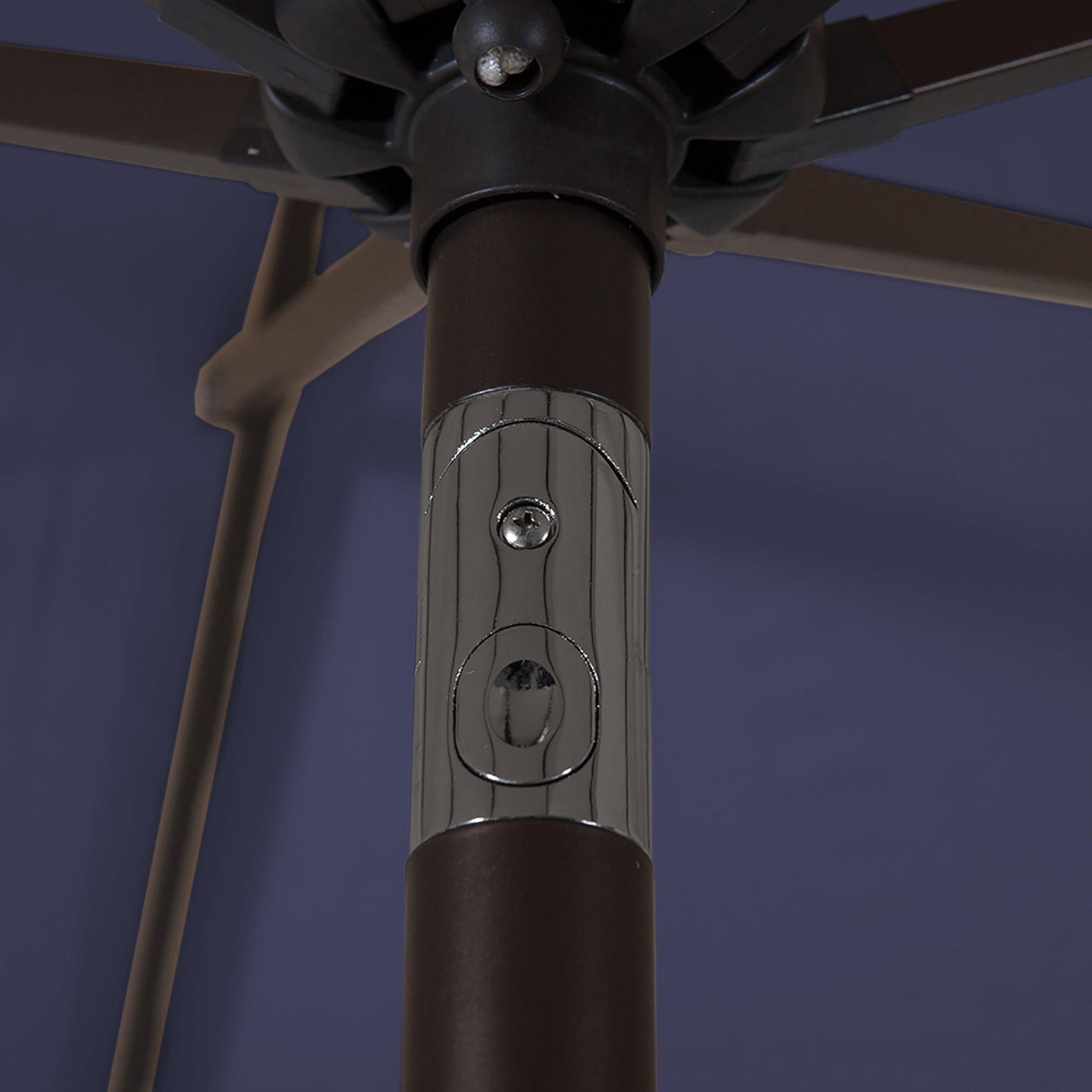 Lopes 9-foot Patio Umbrella with Bronze Finish Base Weight Stand Included