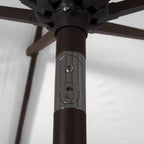 Lopes 9-foot Patio Umbrella with Bronze Finish Base Weight Stand Included