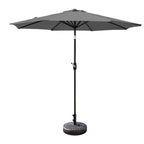 Lopes 9-foot Patio Umbrella with Bronze Finish Base Weight Stand Included