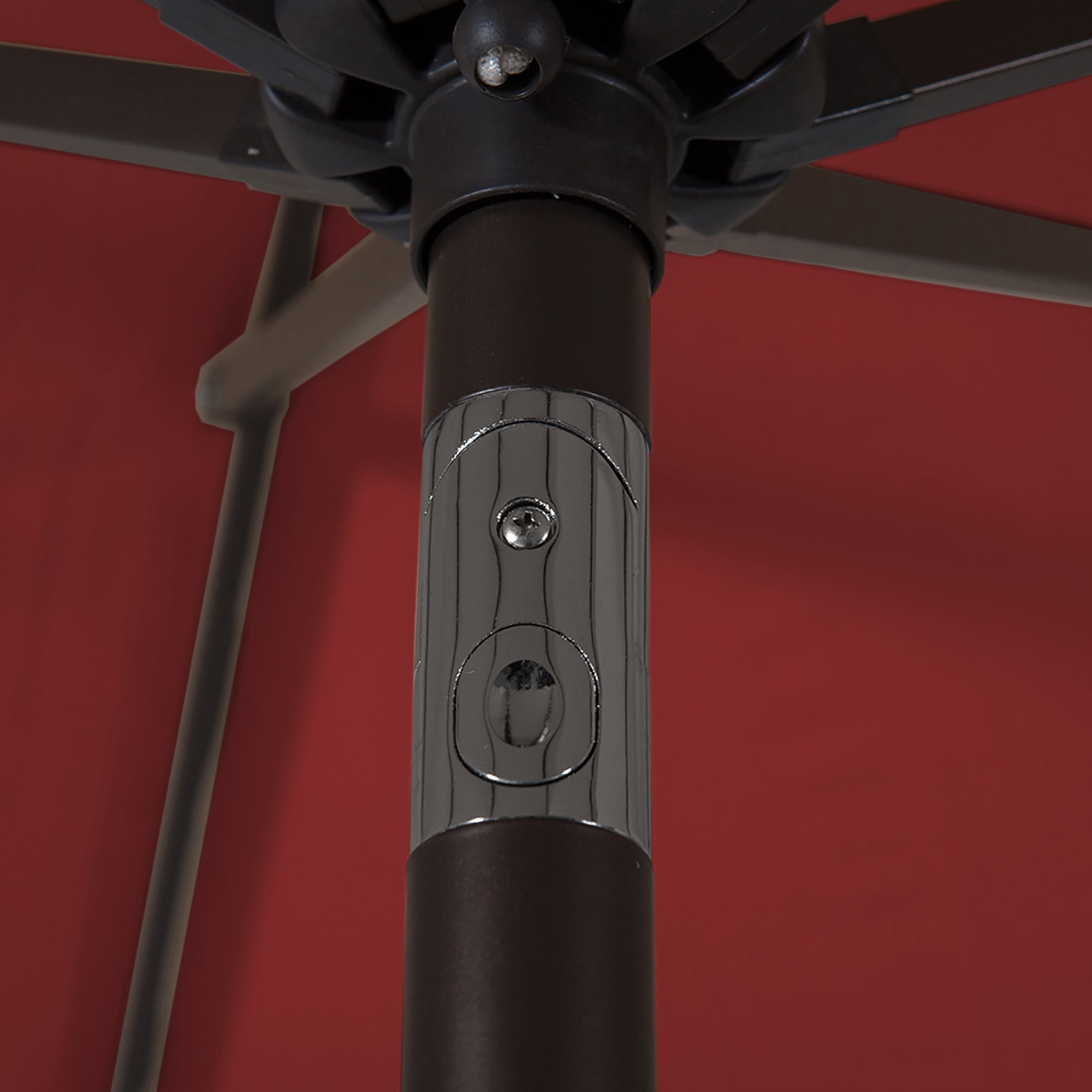 Lopes 9-foot Patio Umbrella with Bronze Finish Base Weight Stand Included