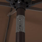 Lopes 9-foot Patio Umbrella with Bronze Finish Base Weight Stand Included