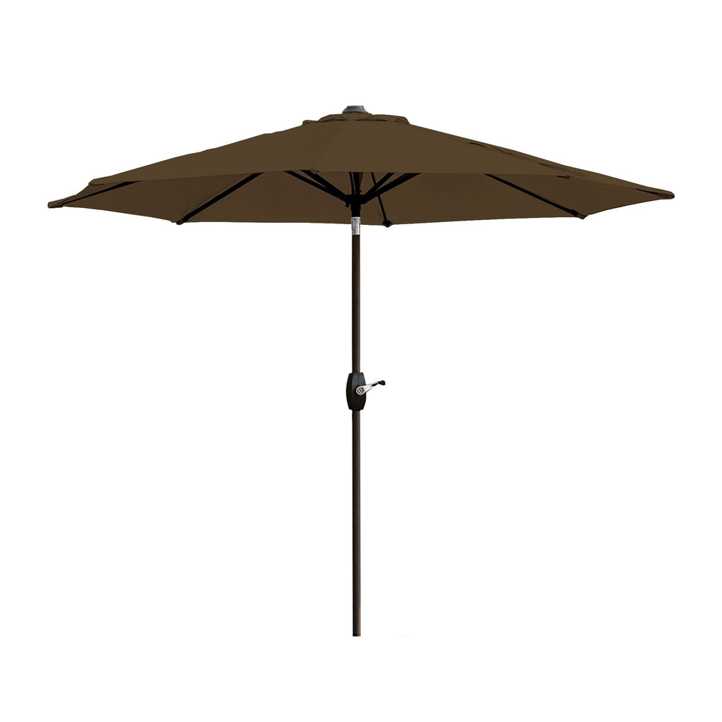 Lopes 9-foot Patio Umbrella with Bronze Finish Base Weight Stand Included
