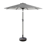 Lopes 9-foot Patio Umbrella with Bronze Finish Base Weight Stand Included