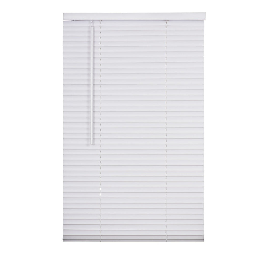 1 Cordless Vinyl Mini Blind - White