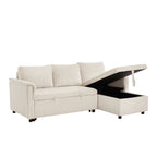 Loveseat Sofa with Chaise Lounge L-Shaped Modular Convertible Sofa with Storage Chaise