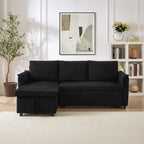 Loveseat Sofa with Chaise Lounge L-Shaped Modular Convertible Sofa with Storage Chaise