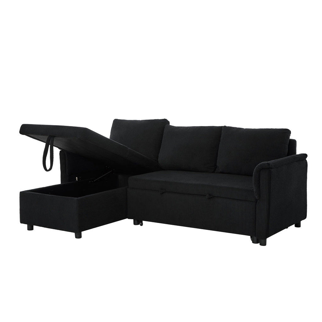 Loveseat Sofa with Chaise Lounge L-Shaped Modular Convertible Sofa with Storage Chaise
