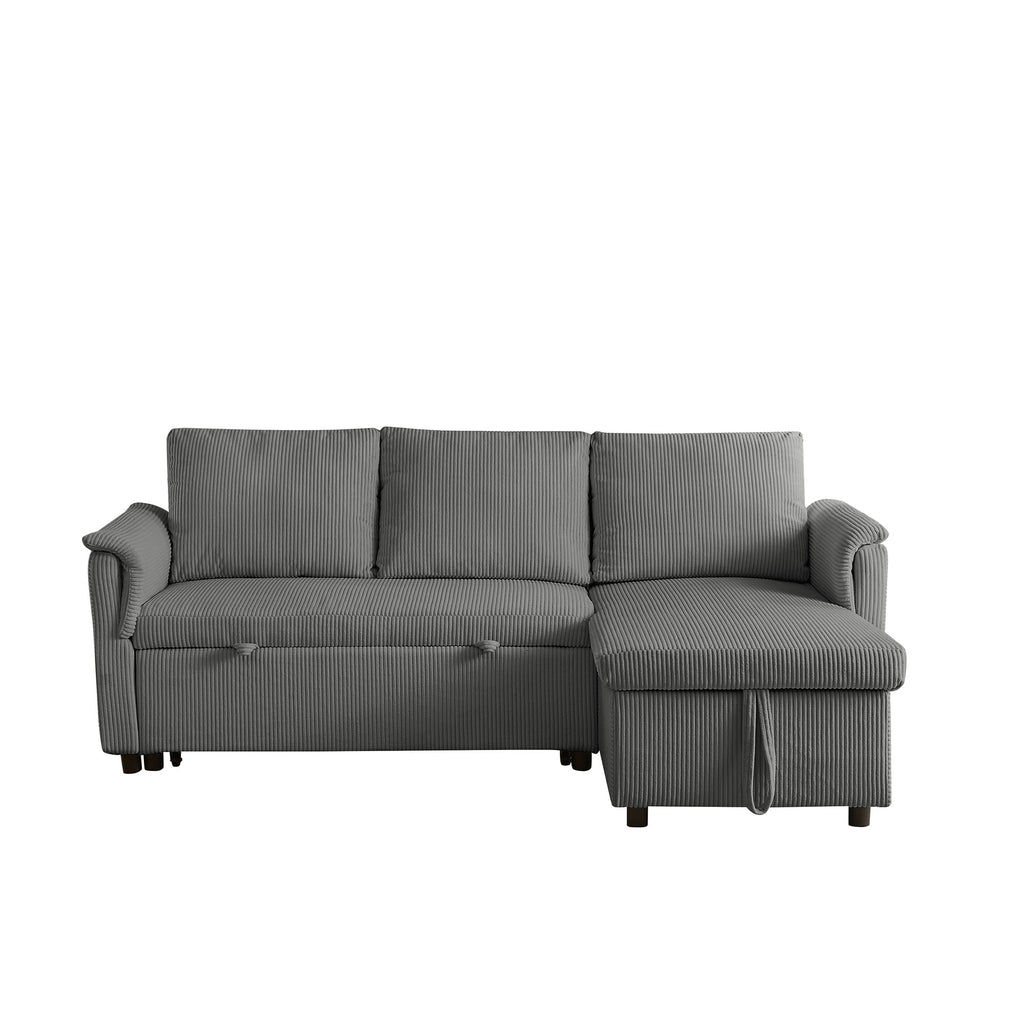 Loveseat Sofa with Chaise Lounge L-Shaped Modular Convertible Sofa with Storage Chaise