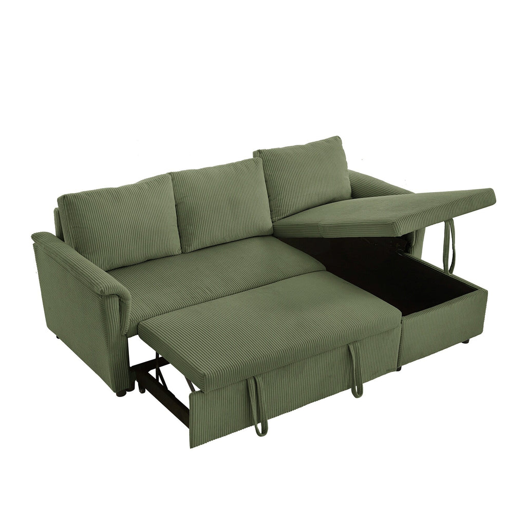 Loveseat Sofa with Chaise Lounge L-Shaped Modular Convertible Sofa with Storage Chaise