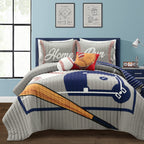 Lush Decor Baseball Game Reversible Oversized Kids Quilt