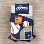 Lush Decor Baseball Game Reversible Oversized Kids Quilt