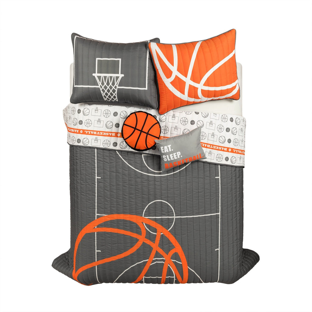 Lush Decor Basketball Game Quilt Set