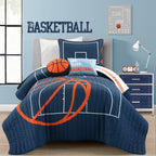 Lush Decor Basketball Game Quilt Set