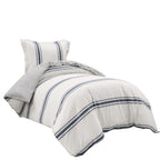 Lush Decor Farmhouse Stripe 3 Piece Duvet Cover Set